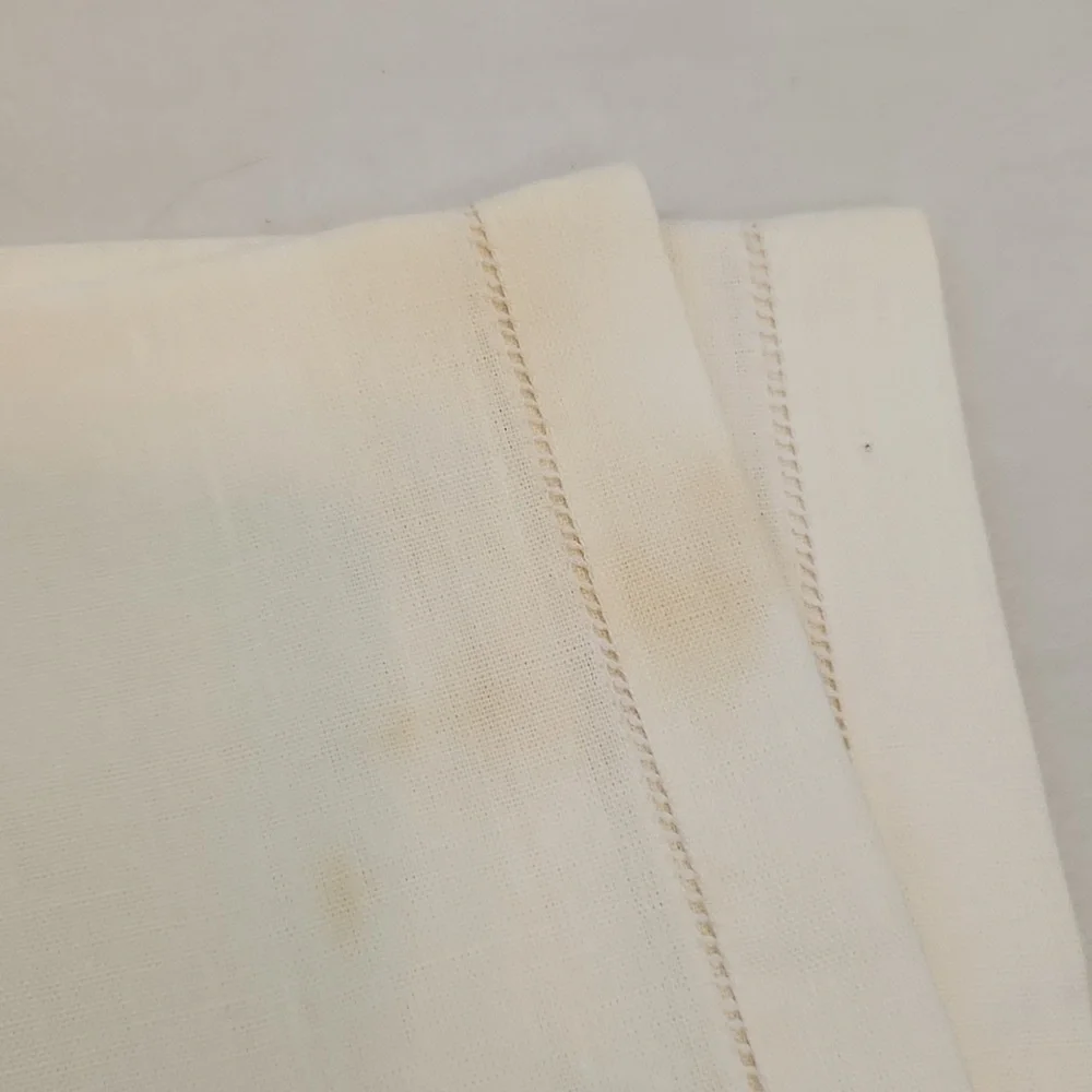 4 Vintage J Embroidered Linen Napkins